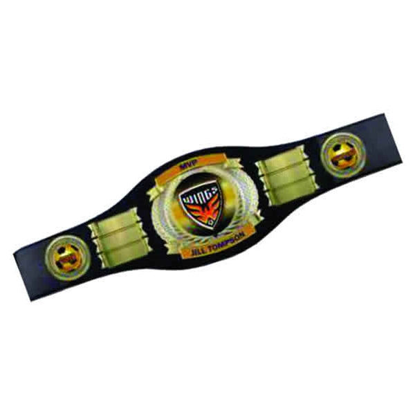 CHAMPIONSHIP BELT WITH 2 MEDALLIONS AND 6 PLATES