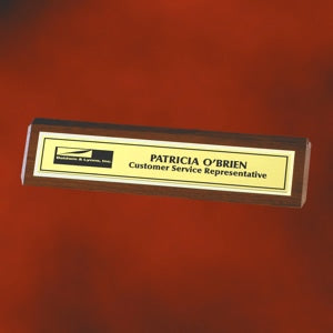 SOLID WALNUT DESK NAME WEDGE