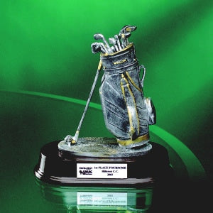 PEWTER FINISH GOLF BAG