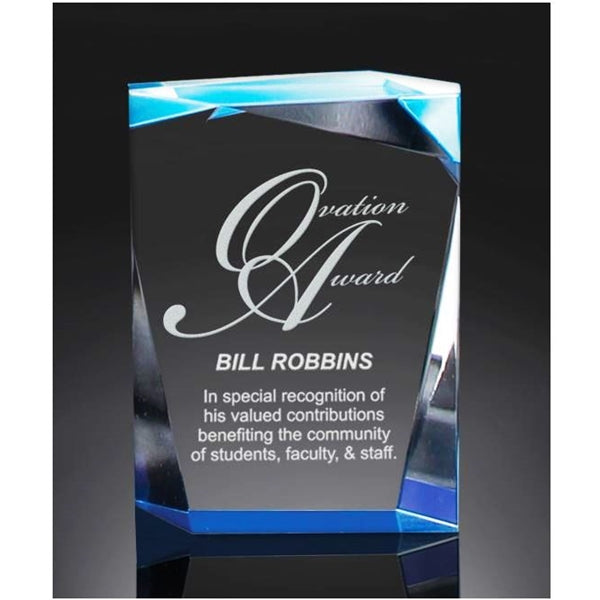 SPECTRA PRISM ACRYLIC GEM AWARD - BLUE ACCENT | SPECIAL RECOGNITION TROPHY AWARD