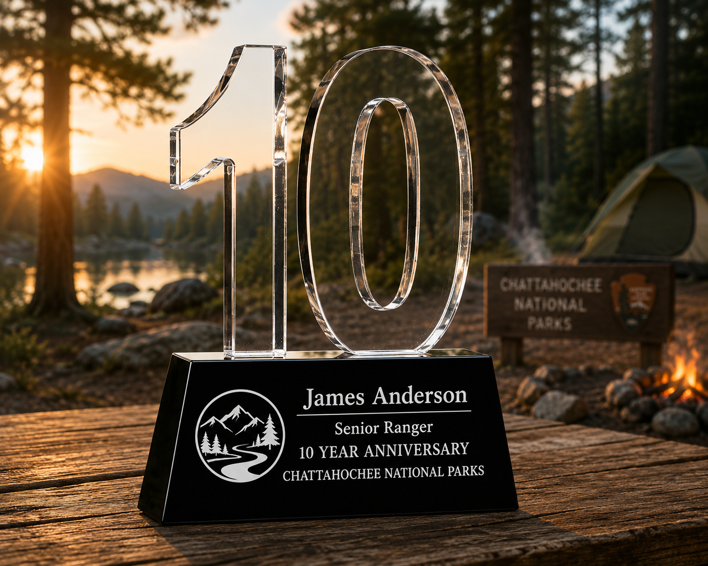 CRYSTAL YEARS OF SERVICE AWARD