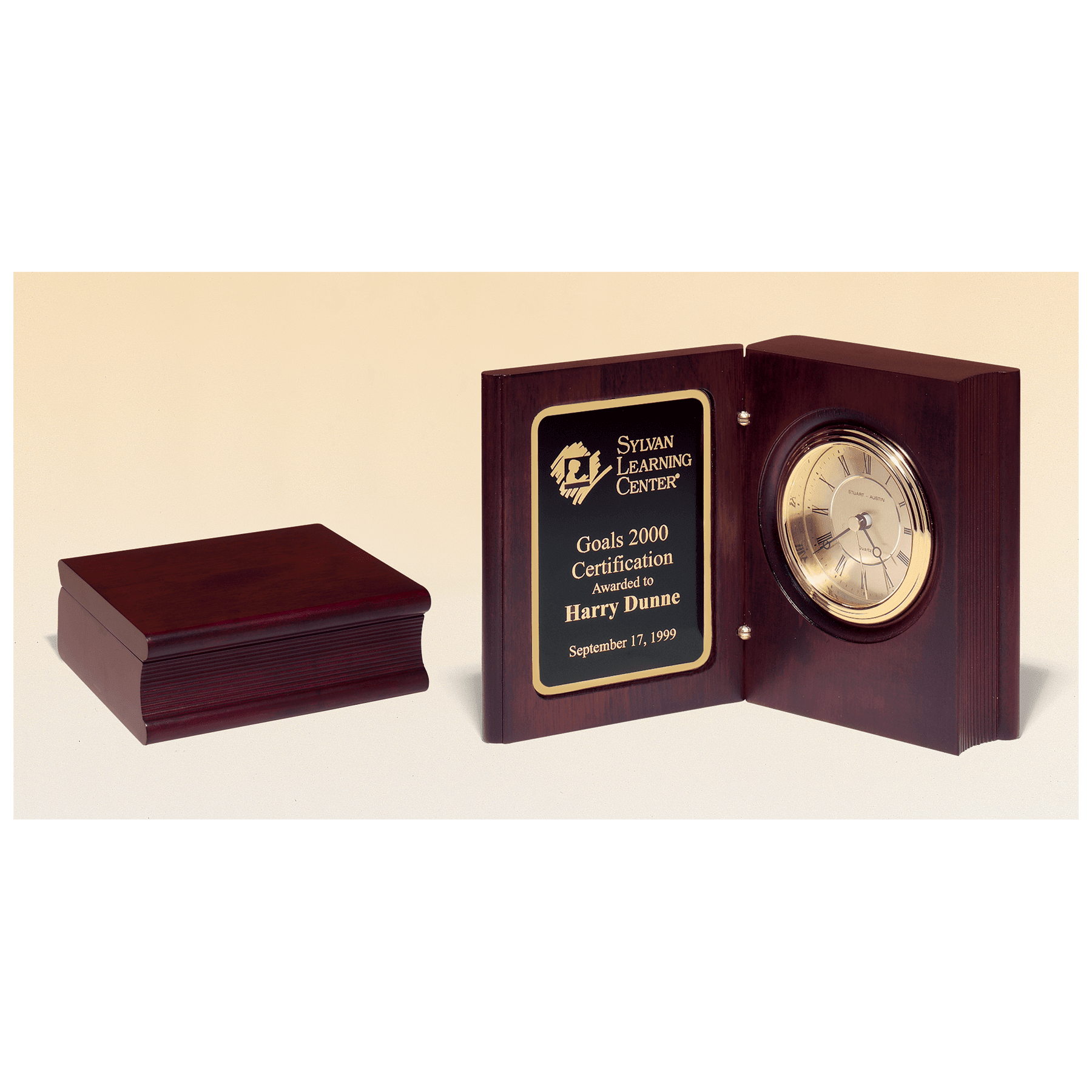 ROSEWOOD BOOK CLOCK