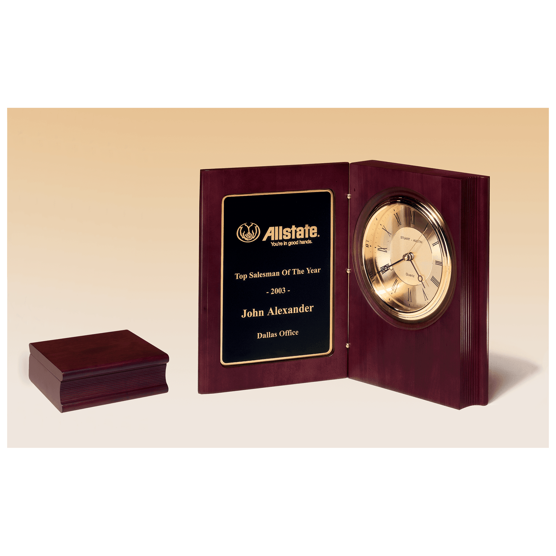 ROSEWOOD BOOK CLOCK