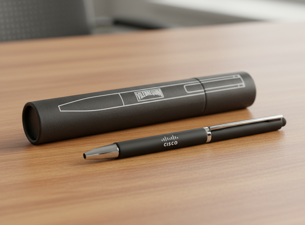 THIN TWIST METAL BALL PEN WITH STYLUS