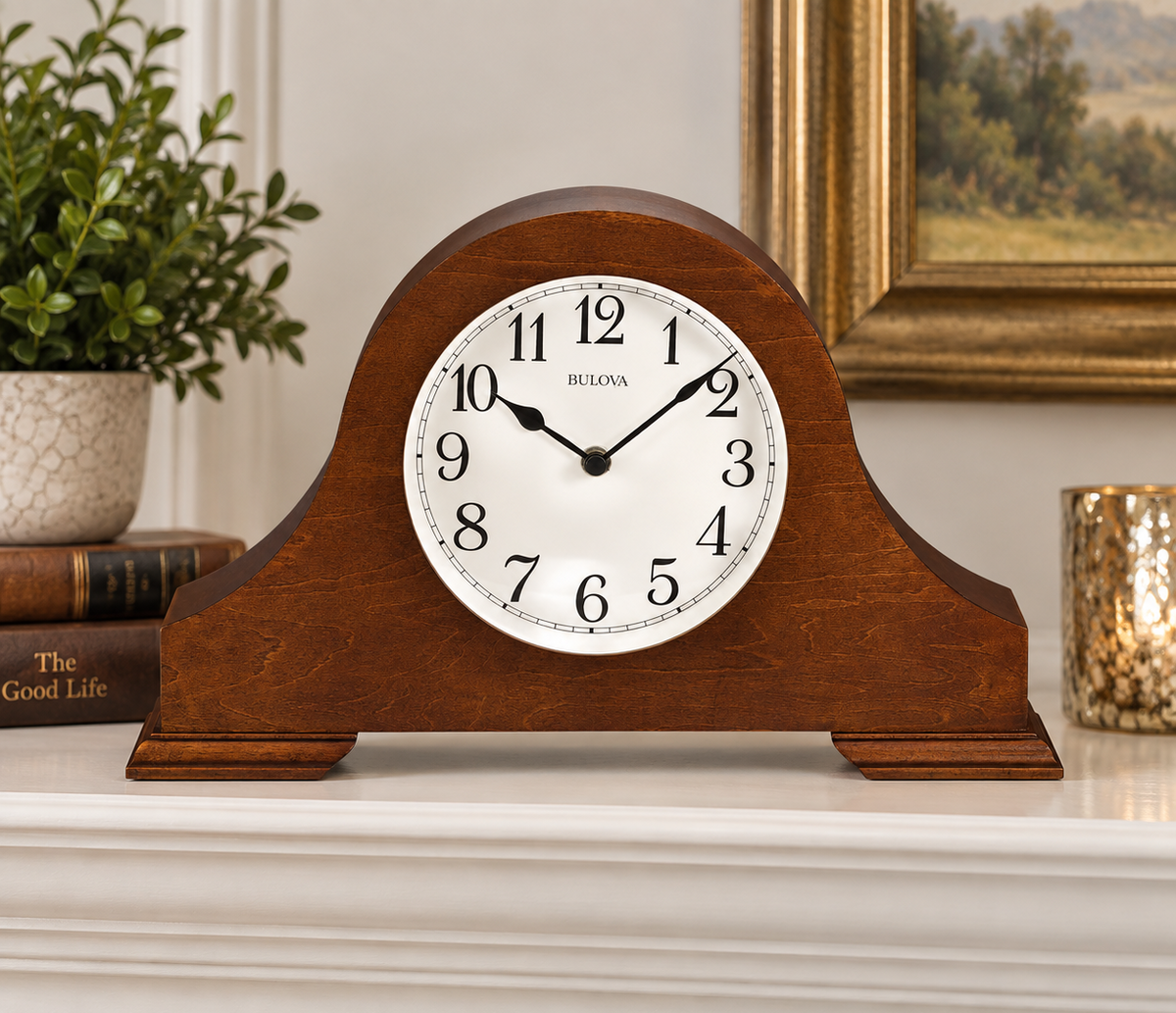 Classic Tambour Mantel Clock