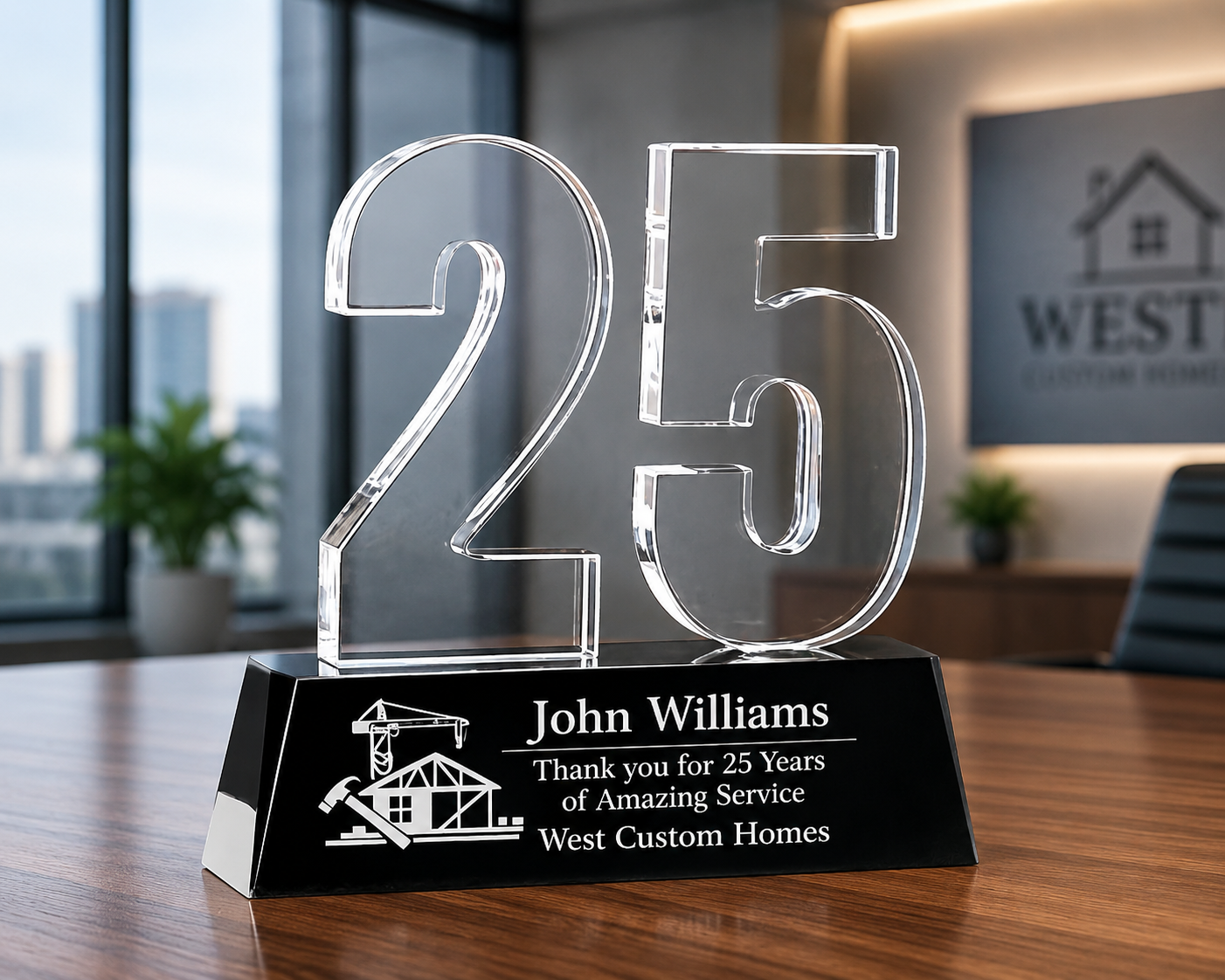 CRYSTAL YEARS OF SERVICE AWARD
