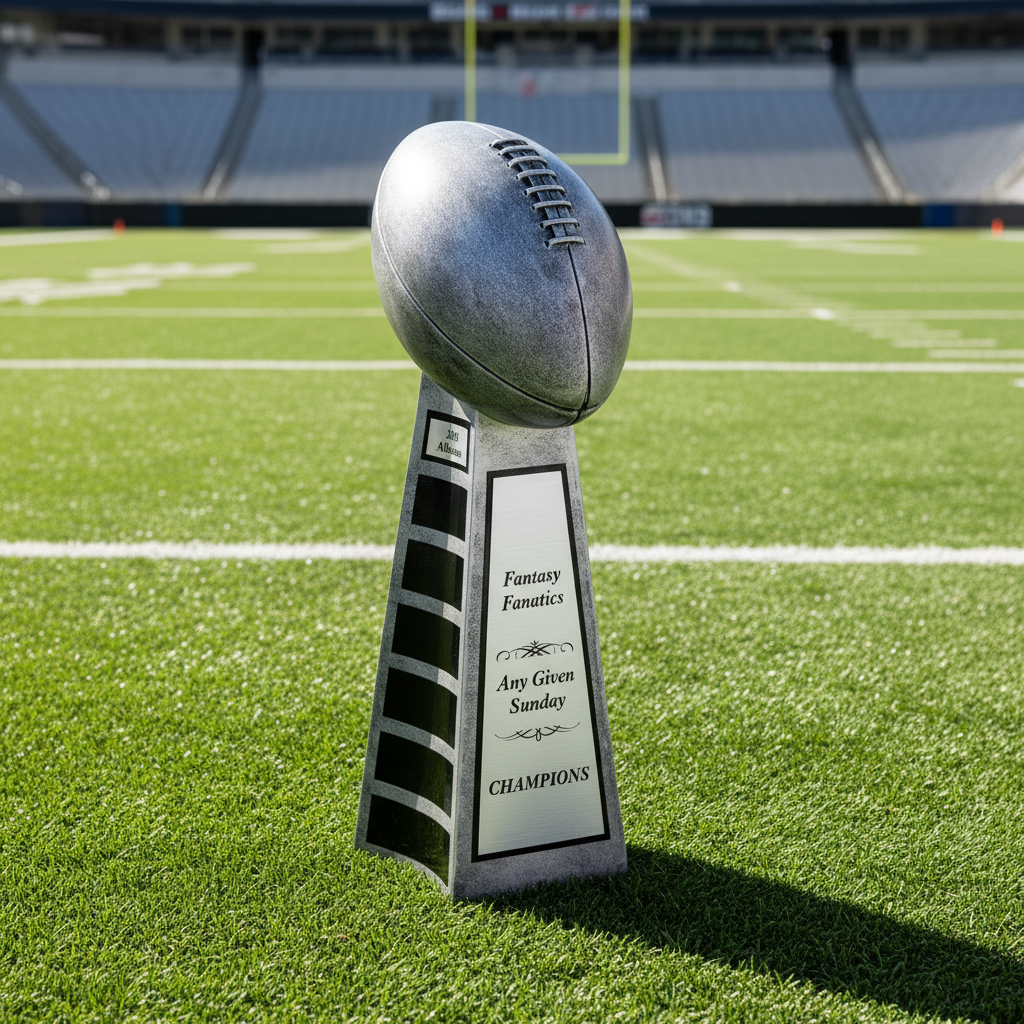 Silver Football Sport Tower w/o base