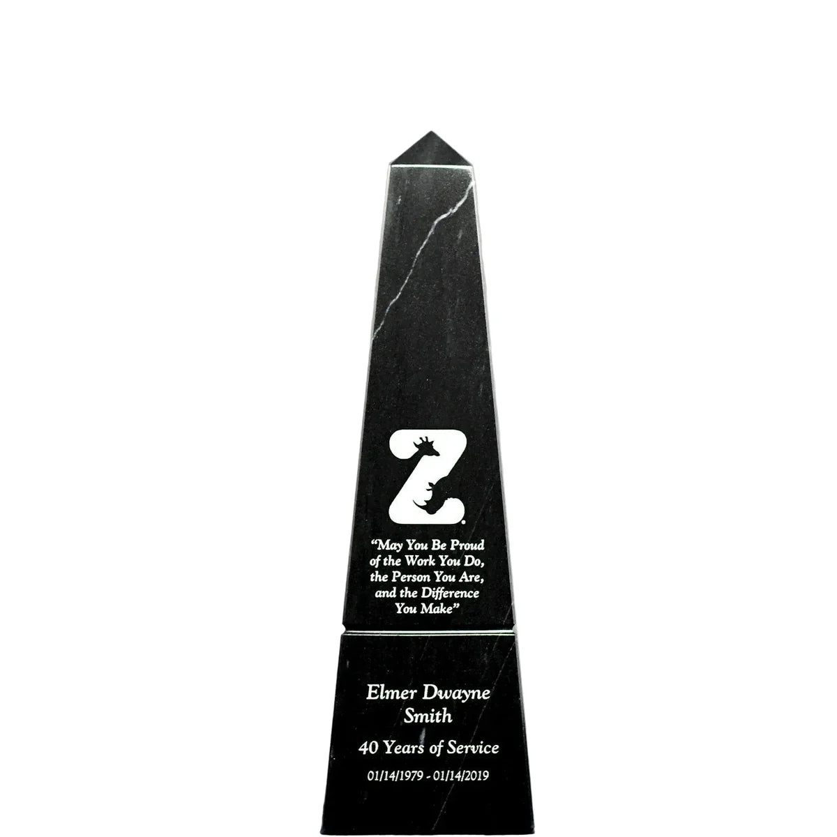 BLACK MARBLE OBELISK
