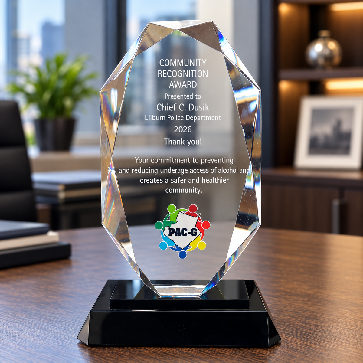 Acrylic Lucite Recognition Award