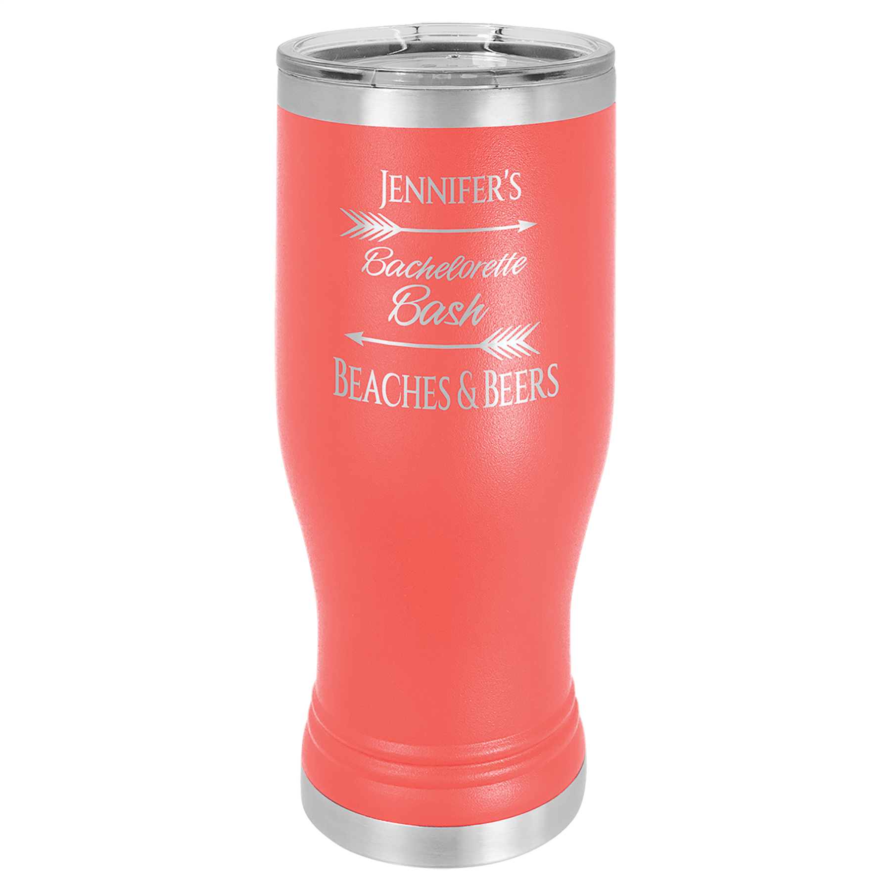 PILSNER TUMBLER WITH CLEAR LID 20 OZ