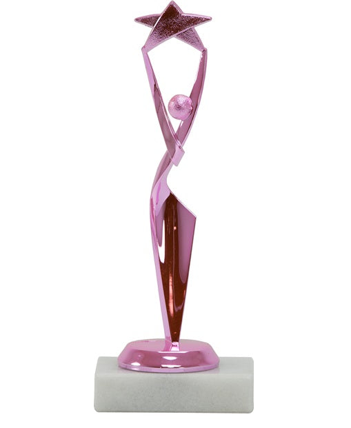 PRETTY IN PINK STAR OSCAR FIGURE TROPHY