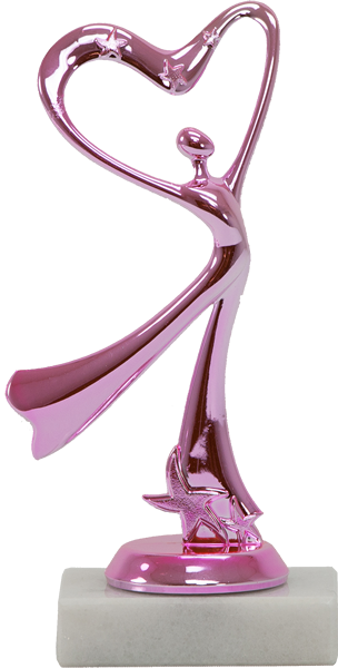 PRETTY IN PINK DANCE FIGURE TROPHY