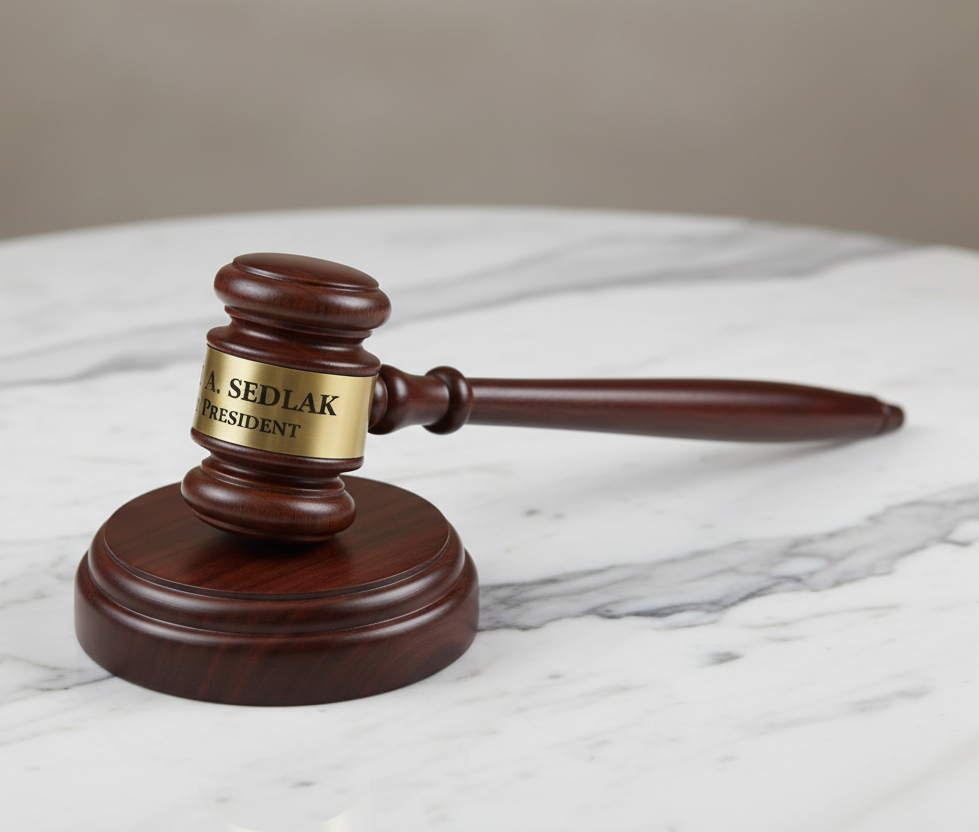 DELUXE WALNUT FINISH GAVEL