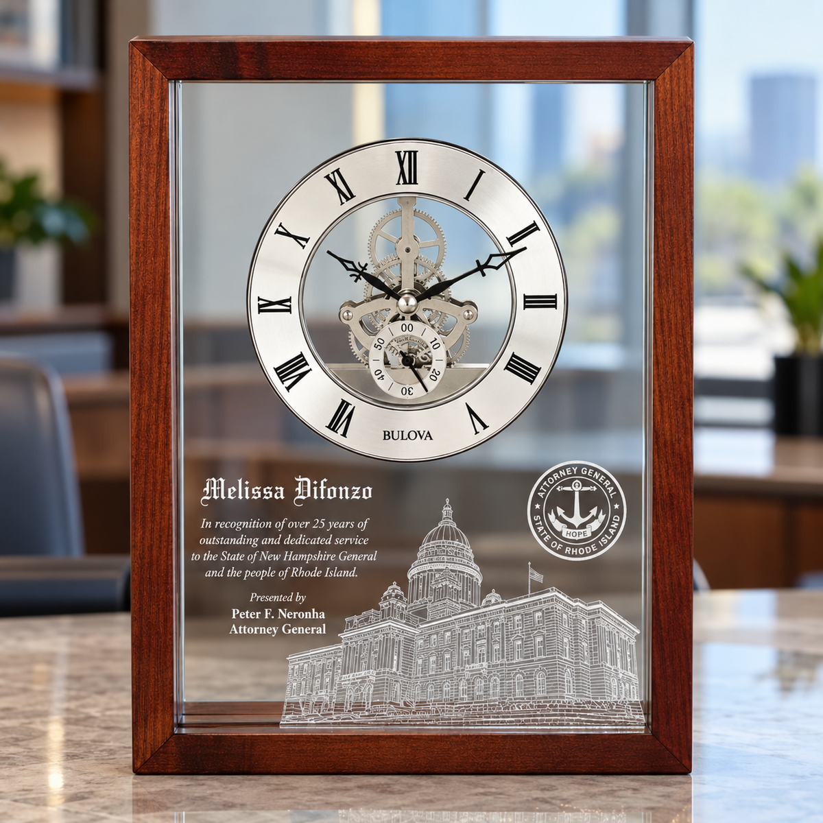 Solid Ash Hardwood Case Clock