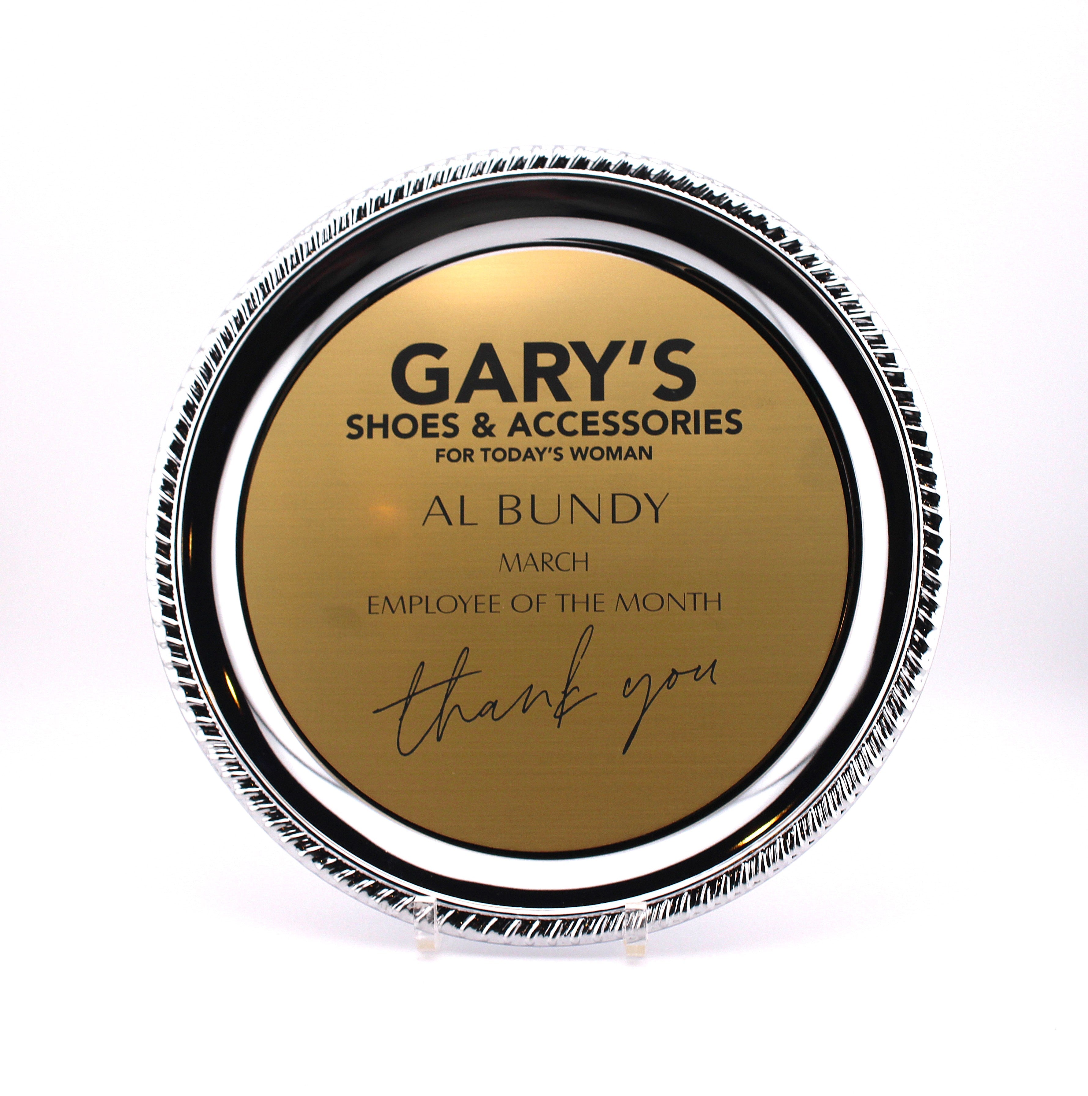 GOLD CHROME ROUND TRAYS