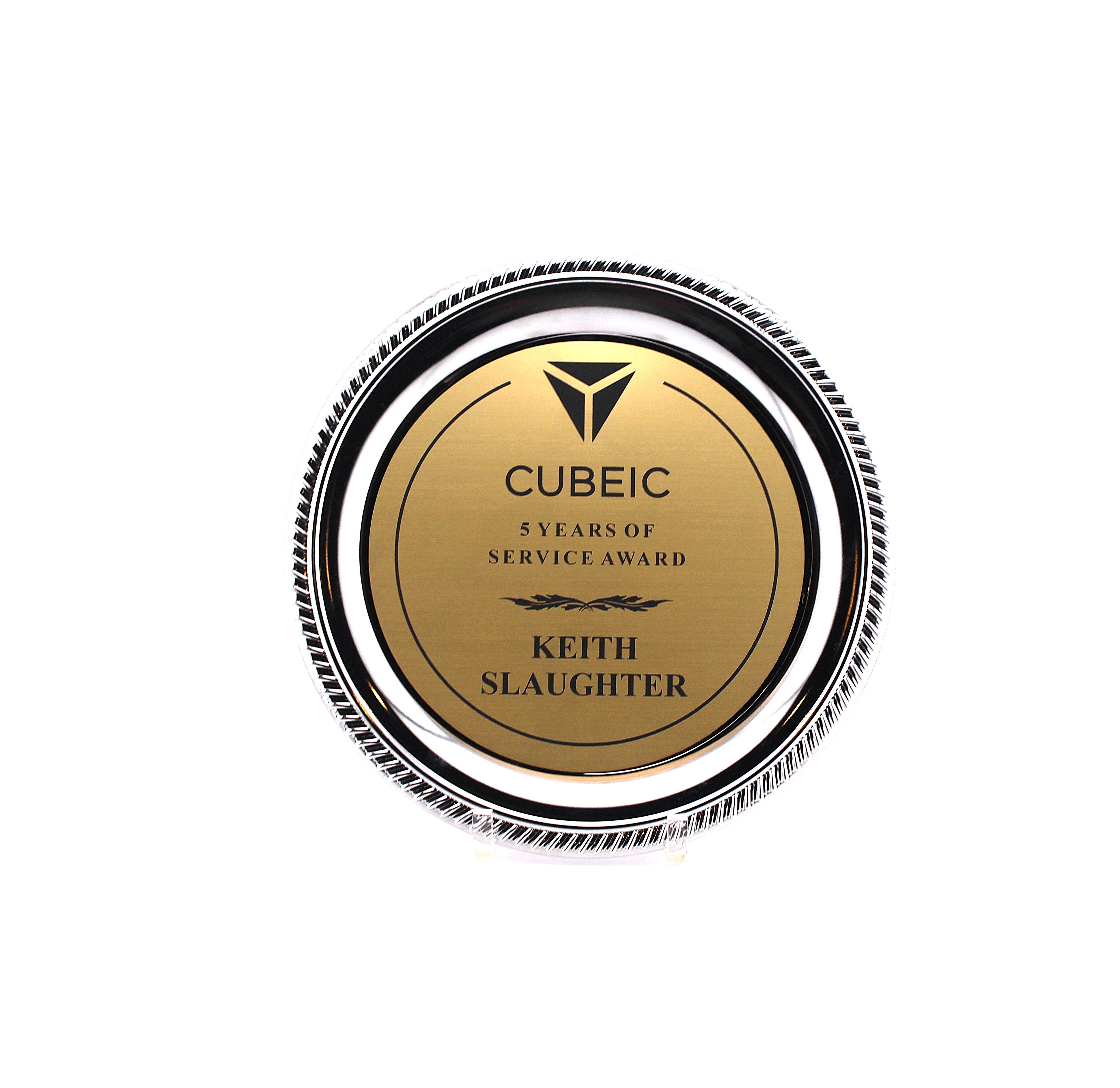 GOLD CHROME ROUND TRAYS