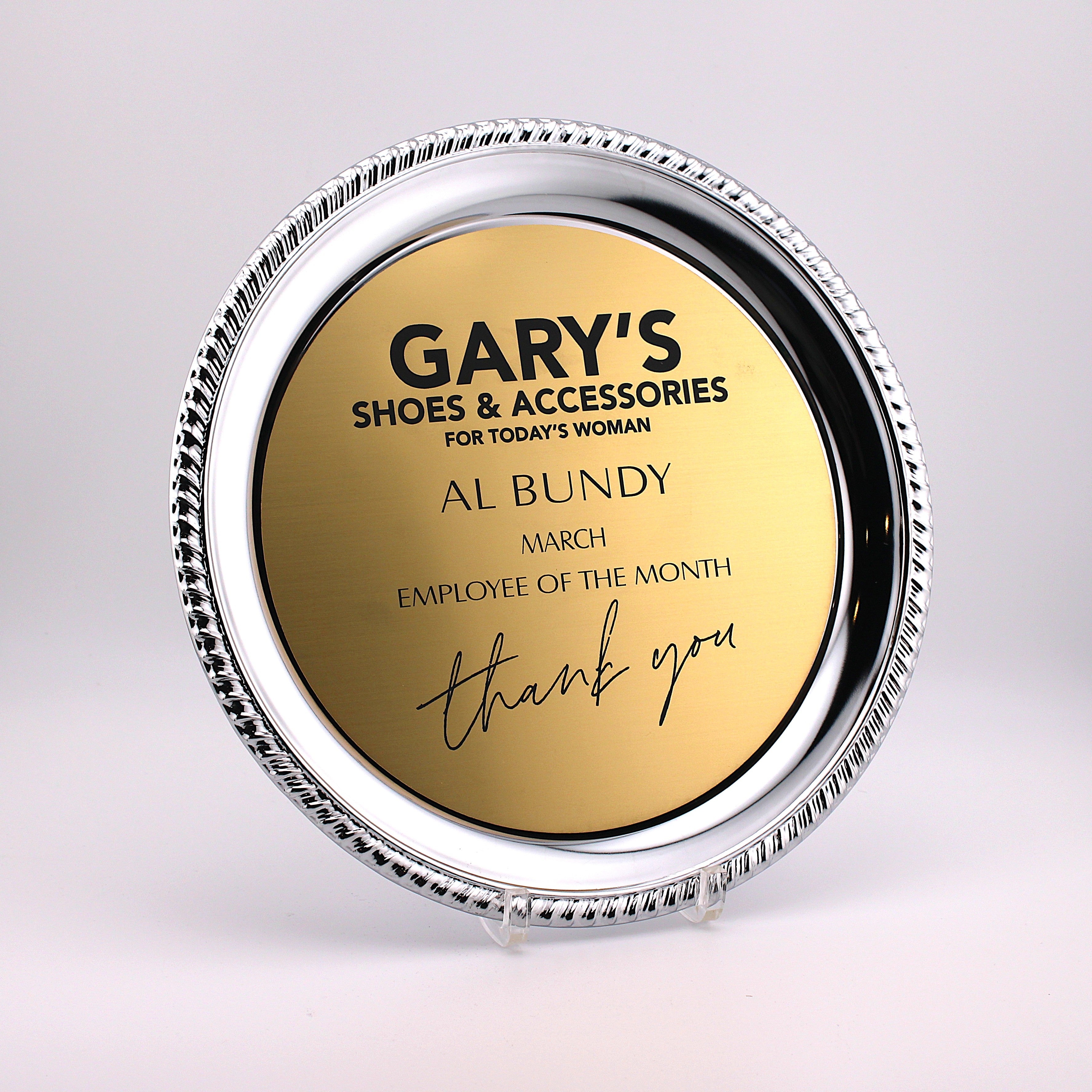 GOLD CHROME ROUND TRAYS