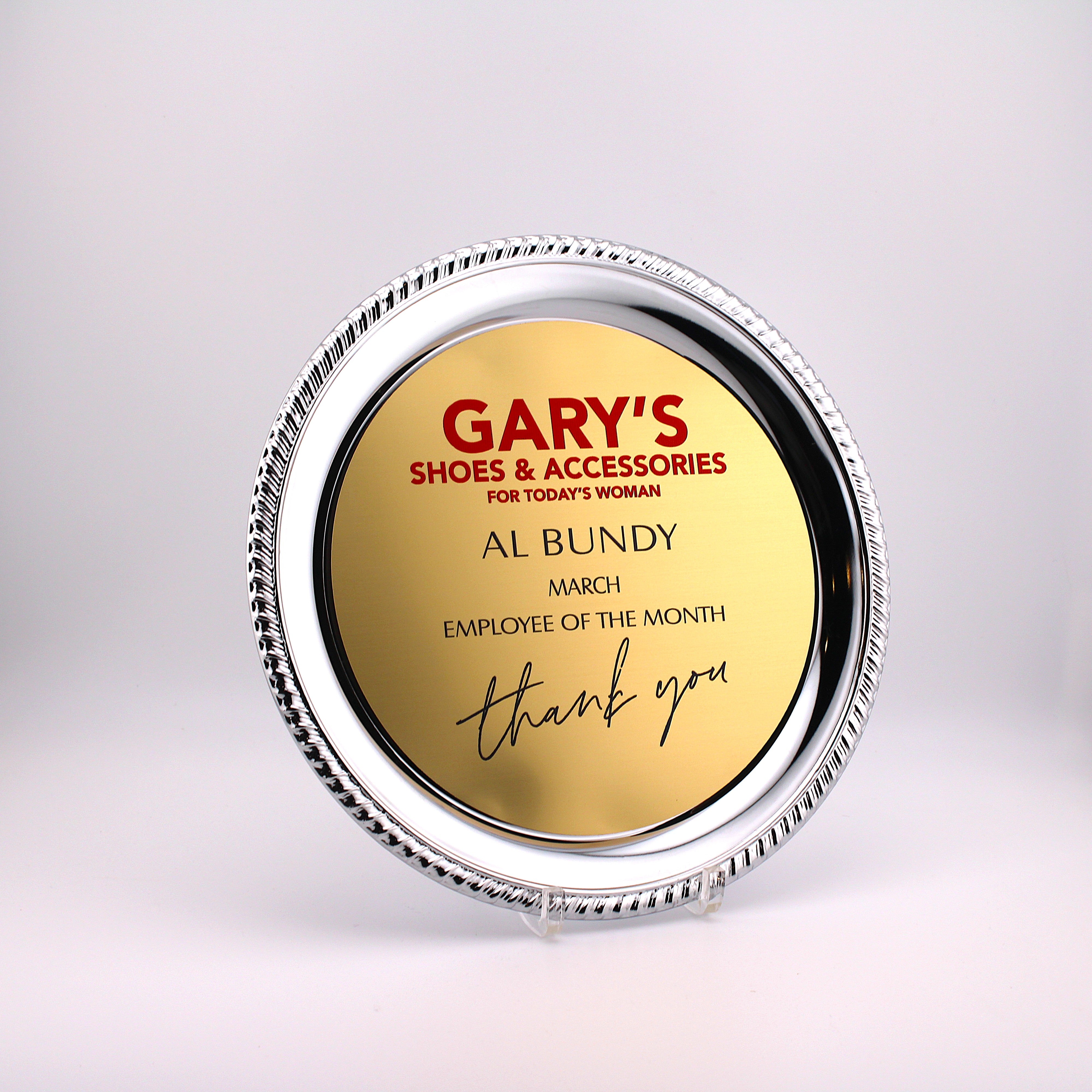 GOLD CHROME ROUND TRAYS