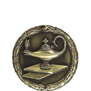 3D CAST MEDALS - LAMP OF KNOWLEDGE