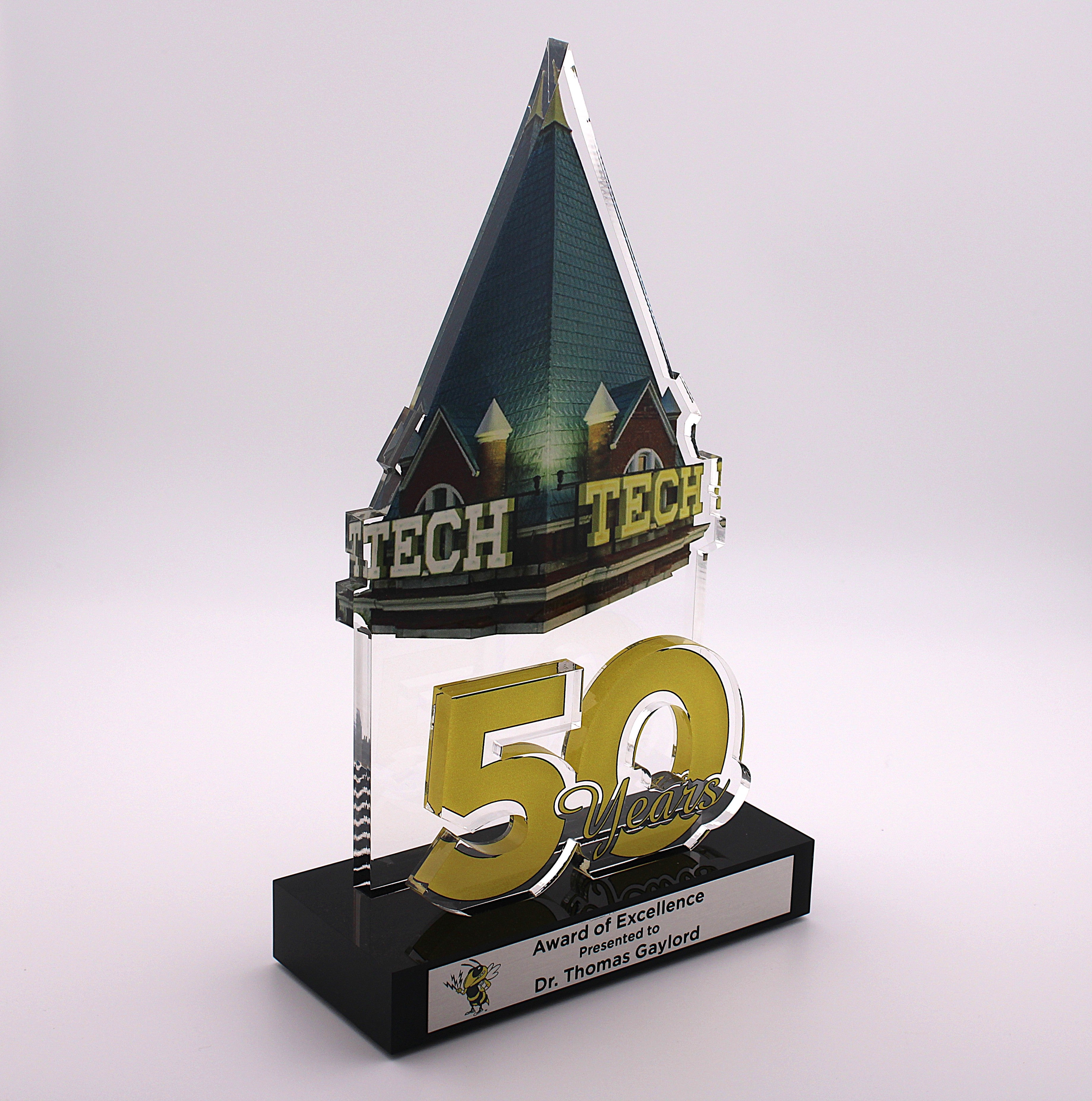 TECH 50 DIMESIONAL ANNIVERSARY/ 2 layer on base - Custom designed to your Specifications!