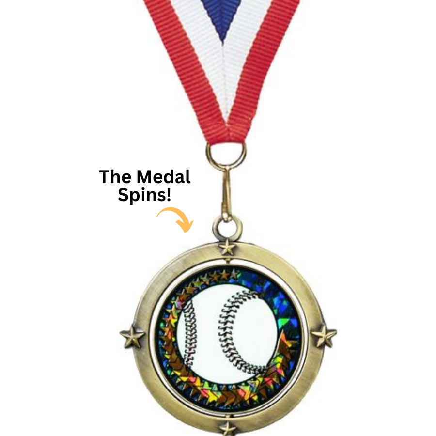 SPINNER MEDAL WITH CUSTOM INSERT| IT SPINS YOUR FULL COLOR ART GRAPHIC