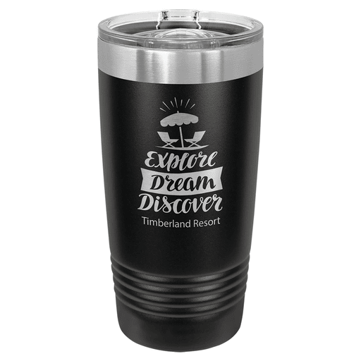 POLAR CAMEL BLACK RIDGED TUMBLER 20 OZ