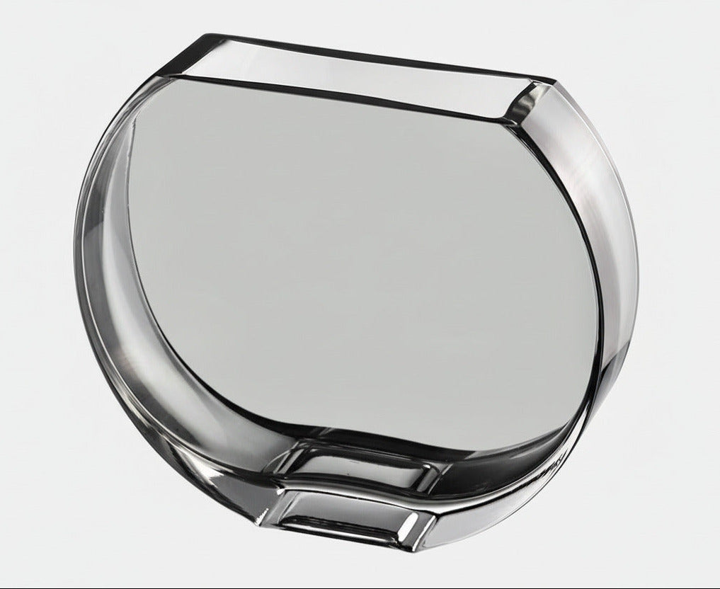Grey glass award ready for custom engraved text and logo