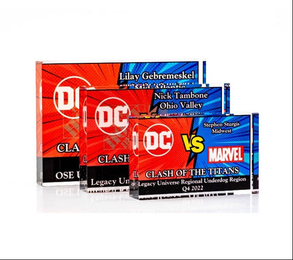 ACRYLIC UV COLOR RECTANGLE BLOCK|Acrylic Rectangle Block Award | Optic Clear Acrylic Award Trophy
