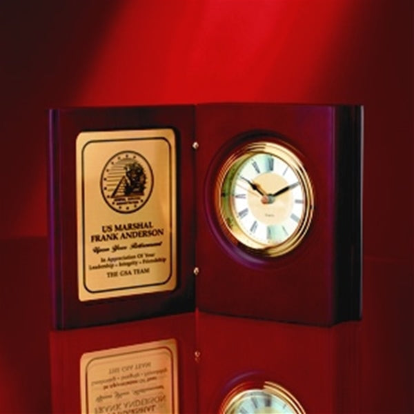 ROSEWOOD BOOK CLOCK