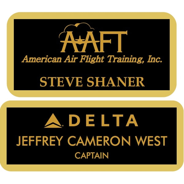 JEWELERS FINISH GOLD NAME BADGE