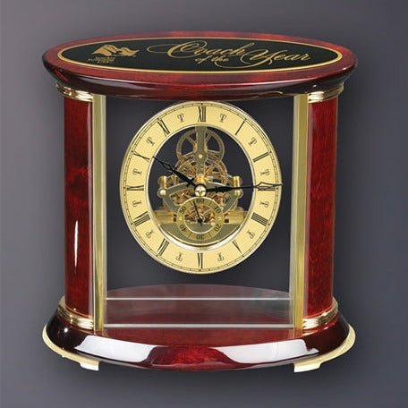 STEWART CLOCK with engraved plate on top 