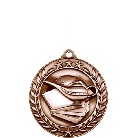 WREATH ANTIQUE MEDALLION - LAMP OF LEARNING